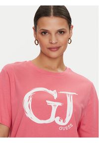 Guess T-Shirt Sara V4YI01 K8FQ4 Różowy Regular Fit. Kolor: różowy. Materiał: bawełna #3