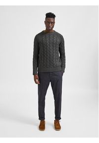 Selected Homme Sweter Bill 16086658 Szary Regular Fit. Kolor: szary. Materiał: bawełna #4
