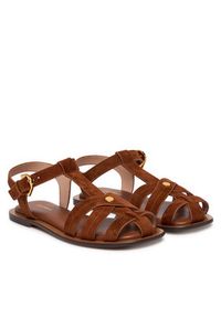 Coccinelle Sandały Sunup E4 QKG 18 01 01 Brązowy. Kolor: brązowy. Materiał: skóra, zamsz #4