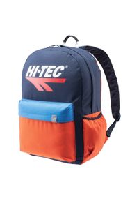 Hi-tec - Plecak miejski szkolny sportowy Hi-Tec Brigg 90S granatowo-pomarańczowy 28L. Kolor: wielokolorowy. Styl: sportowy #1