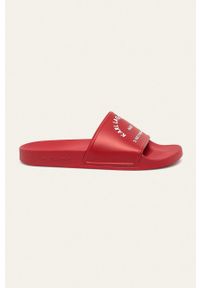 Karl Lagerfeld - Klapki. Kolor: czerwony. Materiał: guma. Obcas: na obcasie. Wysokość obcasa: niski #1