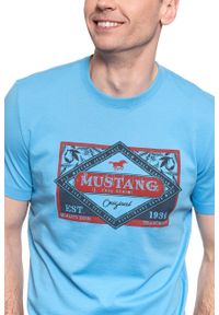 Mustang - MĘSKI T-SHIRT MUSTANG ALEX C PRINT 1009504 5094. Wzór: nadruk #4