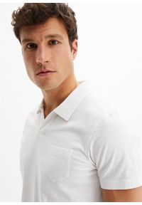 bonprix - Koszulka polo, krótki rękaw. Typ kołnierza: polo. Kolor: biały. Długość rękawa: krótki rękaw. Długość: krótkie. Sezon: lato #2