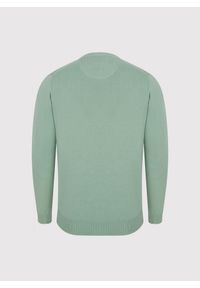Pako Lorente - PAKO LORENTE – Zielony męski sweter w serek. Typ kołnierza: dekolt w serek. Kolor: zielony, czerwony. Materiał: bawełna. Sezon: wiosna #9
