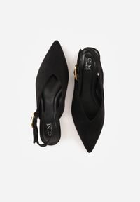 Born2be - Czarne Sandały z Ozdobnym Wycięciem i Odkrytą Piętą Naitheis. Zapięcie: klamry. Kolor: czarny. Materiał: jeans. Styl: elegancki #8