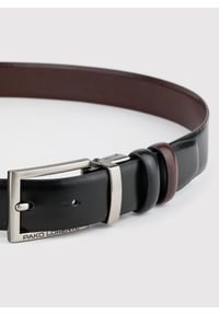 Pako Lorente - PAKO LORENTE - Dwustronny skórzany pasek z błyszczącą klamrą. Materiał: skóra #3
