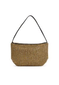 Kazar - Złota błyszcząca torebka z cyrkoniami. Kolor: złoty. Styl: elegancki, wizytowy #1