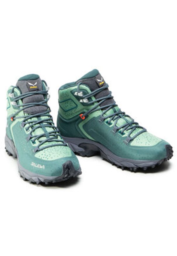 Salewa Trekkingi Ws Alpenrose 2 Mid Gtx 8540 Zielony. Kolor: zielony. Materiał: materiał