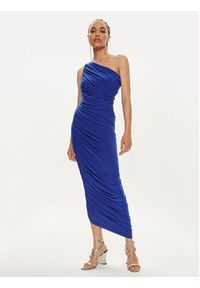 NORMA KAMALI Sukienka koktajlowa KK1243PLD07805 Niebieski Slim Fit. Kolor: niebieski. Materiał: syntetyk. Styl: wizytowy