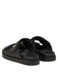 TOMMY HILFIGER - Tommy Hilfiger Klapki DOUBLE STRAP RAFFIA FW0FW08940 Czarny. Kolor: czarny #3