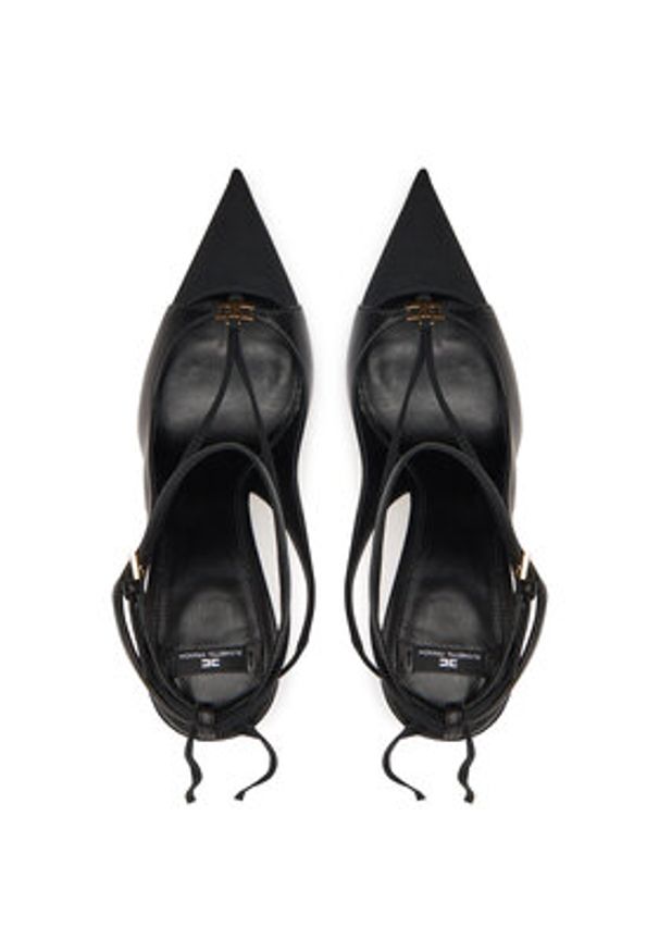 Elisabetta Franchi Szpilki SA-63B-56E2-V650 Czarny. Kolor: czarny. Materiał: skóra. Obcas: na szpilce