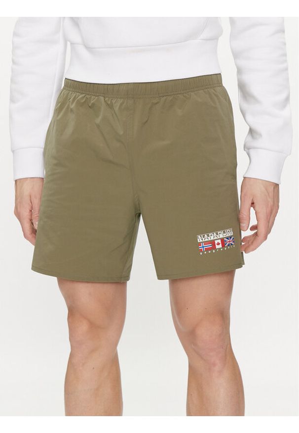 Napapijri Szorty kąpielowe V-Sahtu NP0A4HON Zielony Regular Fit. Kolor: zielony. Materiał: syntetyk