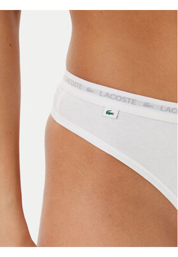 Lacoste Komplet 3 par stringów 8F1341 Kolorowy. Materiał: bawełna. Wzór: kolorowy