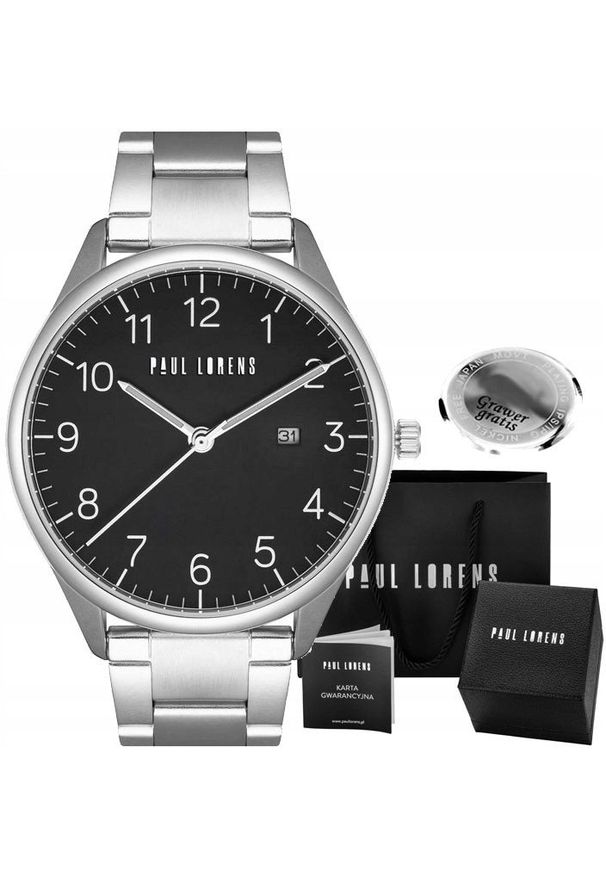 Zegarek męski Paul Lorens PASLO-1C1 Z GRAWEREM