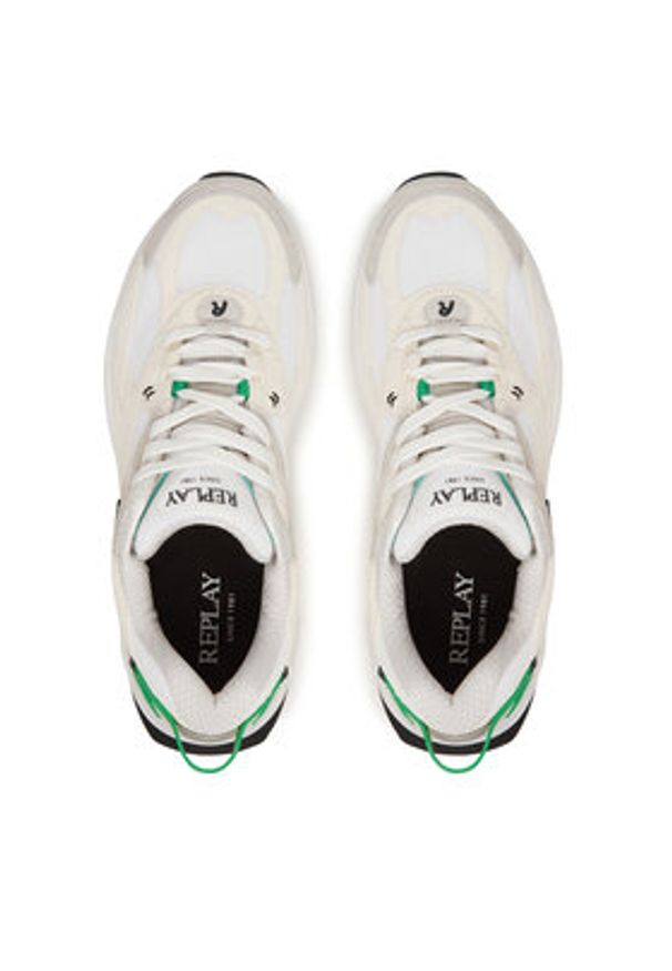 Replay - REPLAY Sneakersy GMSD5 .000.C0001T Biały. Kolor: biały. Materiał: materiał