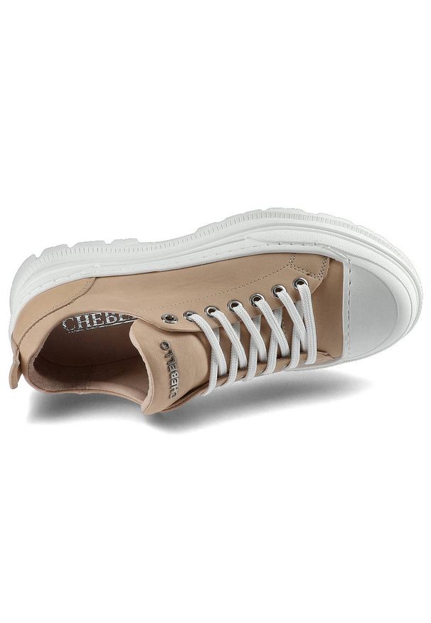 CheBello - Różowe Sneakersy Chebello Damskie Półbuty. Zapięcie: sznurówki. Kolor: różowy. Materiał: jeans, skóra, materiał. Szerokość cholewki: normalna. Sezon: lato. Obcas: na platformie. Styl: sportowy