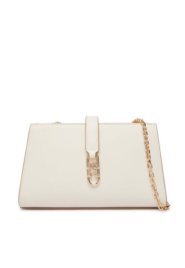 TOMMY HILFIGER - Tommy Hilfiger Torebka Th Libre Chain Crossover AW0AW18614 Beżowy. Kolor: beżowy. Materiał: skórzane