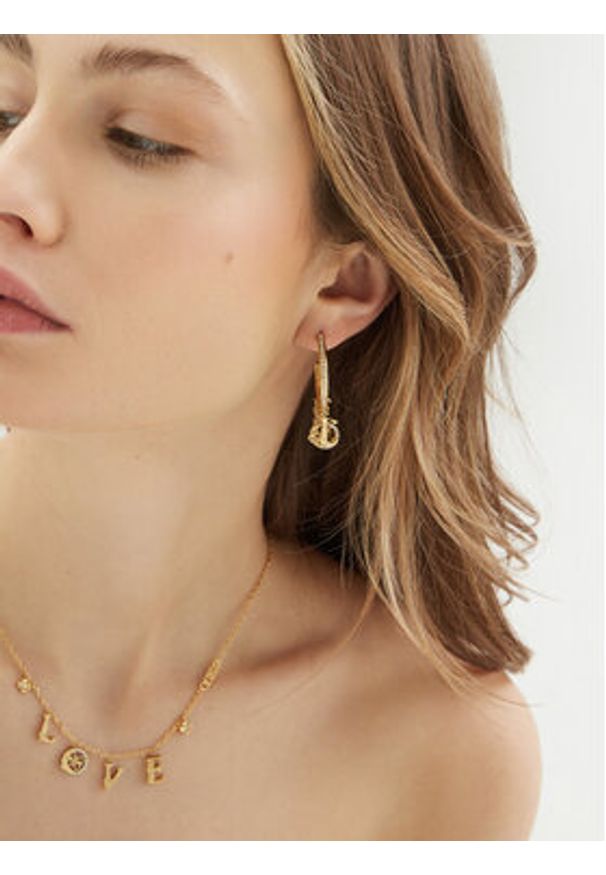 Guess Kolczyki JUBE05 034JW Złoty. Materiał: metalowe. Kolor: złoty