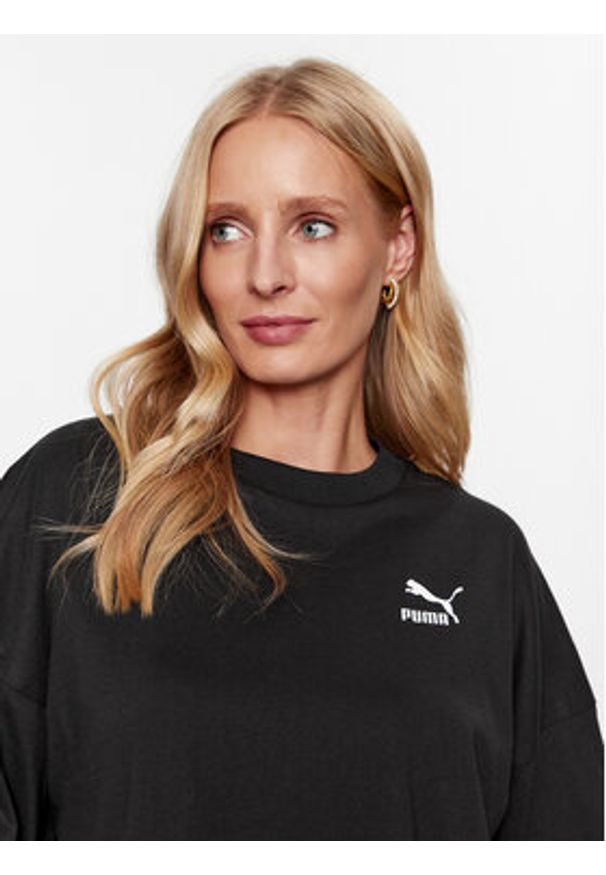 Puma T-Shirt Classics 621381 Czarny Oversize. Kolor: czarny. Materiał: bawełna