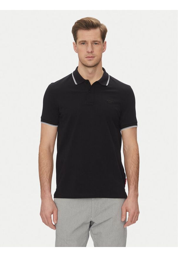 JOOP! Jeans Polo 15 JJJ-04Agnello 30045613 Czarny Modern Fit. Typ kołnierza: polo. Kolor: czarny. Materiał: bawełna