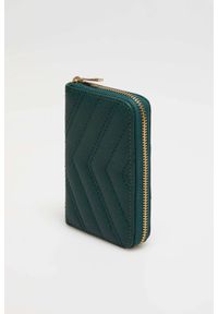 MOODO - Pikowany portfel kolor szmaragdowy. Kolor: zielony