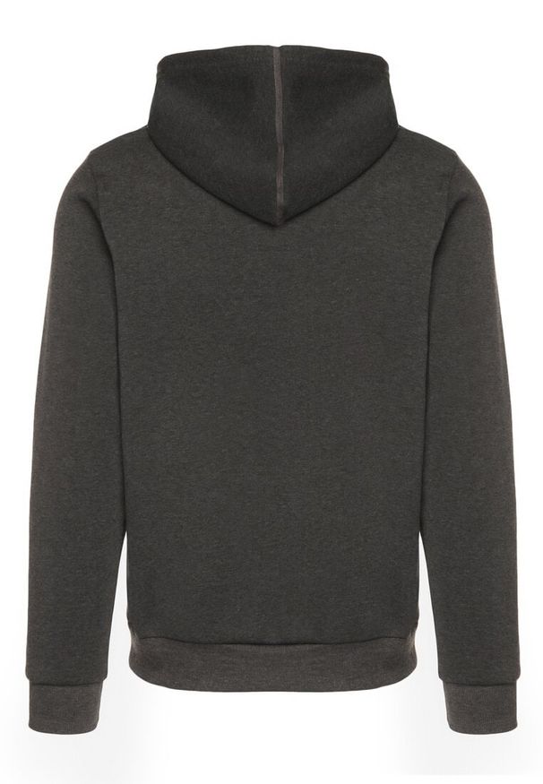 Born2be - Ciemnoszara Rozpinana Bluza z Bawełną i Kapturem Typu Oversize Diosa. Okazja: na co dzień. Kolor: szary. Materiał: bawełna. Sezon: wiosna, jesień. Styl: klasyczny, casual