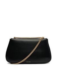 Calvin Klein Torebka Ck Convertible Chain Medium Bag LV04F3171G Czarny. Kolor: czarny. Materiał: skórzane #4