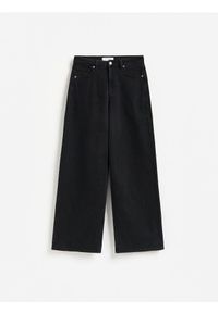Reserved - Jeansy wide leg comfort - czarny. Kolor: czarny