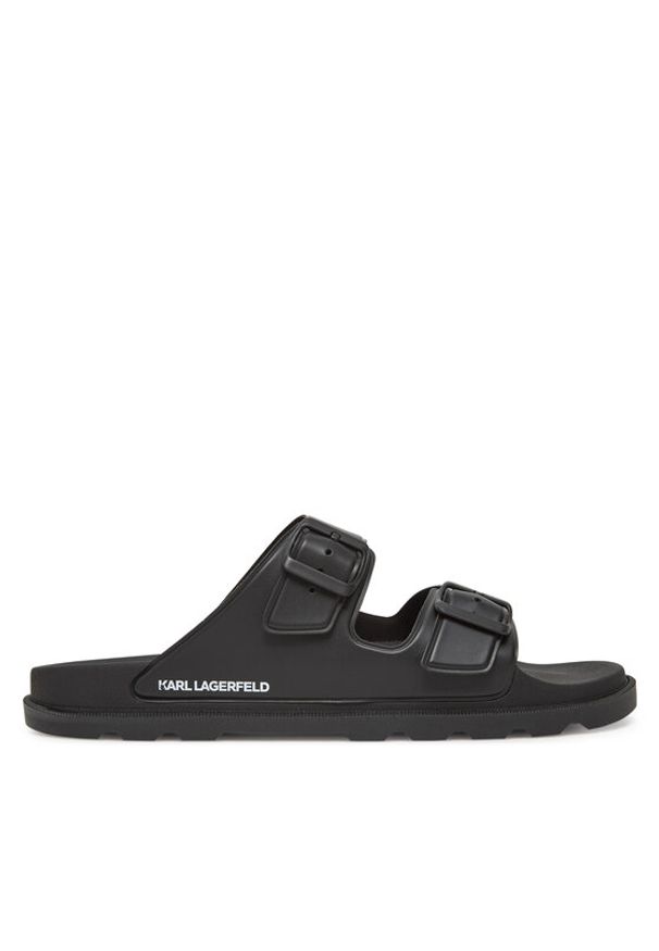 Karl Lagerfeld - KARL LAGERFELD Klapki Kondo Tred KL70975 Czarny. Kolor: czarny. Materiał: skóra
