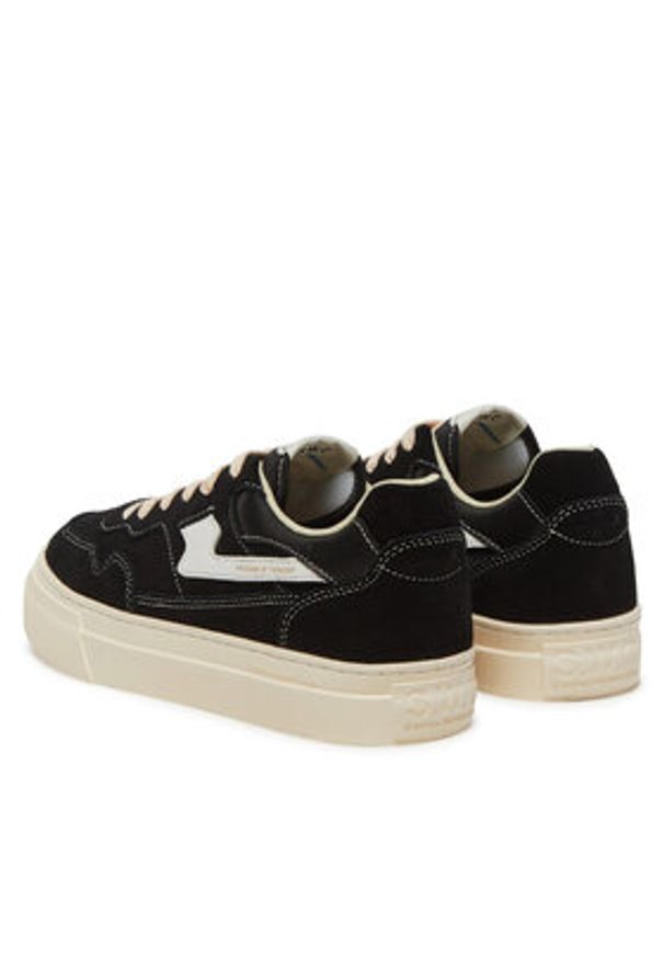 S.W.C Stepney Workers Club Sneakersy Pearl YA23015 Czarny. Kolor: czarny. Materiał: skóra, zamsz