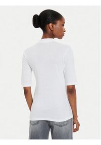 United Colors of Benetton - United Colors Of Benetton Bluzka 3GA2D400U Biały Slim Fit. Kolor: biały. Materiał: bawełna #5