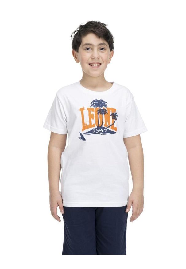 LEONE 1947 APPAREL - Strój plażowy dla dzieci. Okazja: na plażę. Kolor: niebieski, wielokolorowy, biały. Materiał: dresówka. Styl: sportowy