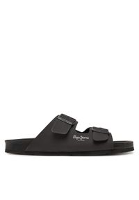 Pepe Jeans Klapki PMS90101 Czarny. Kolor: czarny. Materiał: skóra
