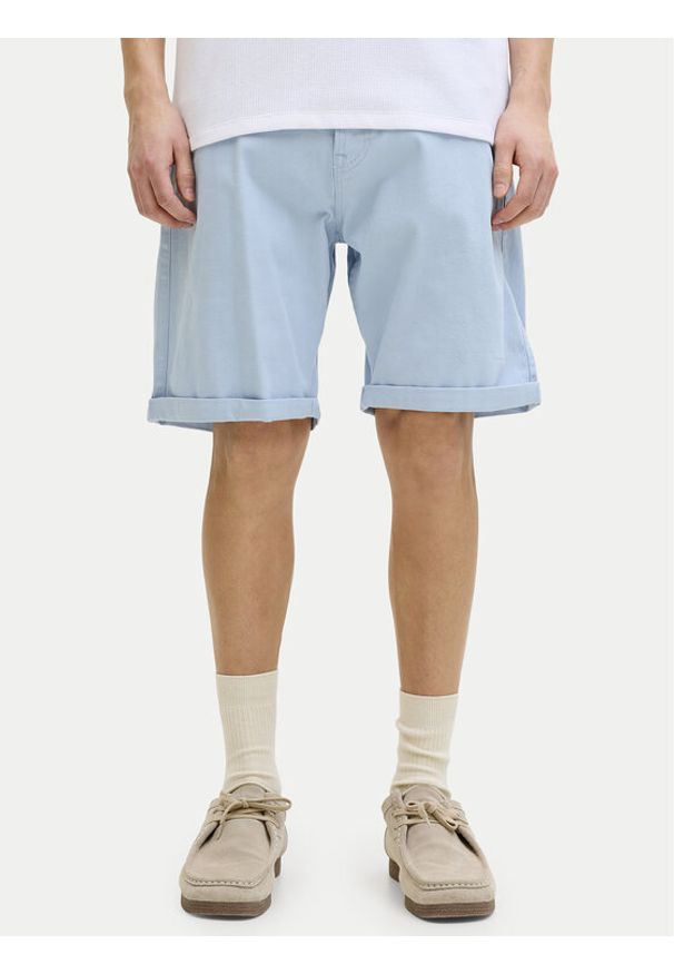 Jack & Jones Szorty jeansowe Rick 12288485 Niebieski Regular Fit. Kolor: niebieski. Materiał: bawełna