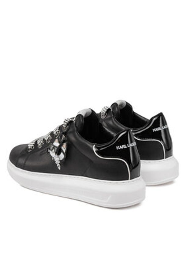 Karl Lagerfeld - KARL LAGERFELD Sneakersy KL62576T Czarny. Kolor: czarny. Materiał: skóra