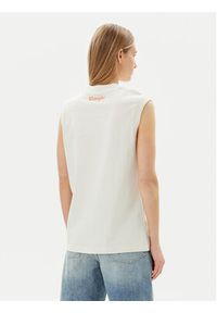 Wrangler Top Muscle 112362574 Biały Relaxed Fit. Kolor: biały. Materiał: bawełna #3