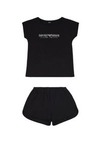 Emporio Armani Underwear Piżama EW000495 AF10881 UC001 Czarny Regular Fit. Kolor: czarny. Materiał: bawełna