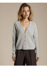 Sinsay - Sweter z ozdobnymi guzikami - szary. Kolor: szary