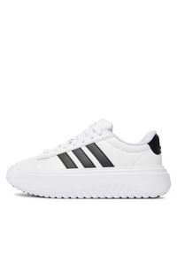 Adidas - adidas Sneakersy Grand Court Platform IE1092 Biały. Kolor: biały. Materiał: skóra. Obcas: na platformie