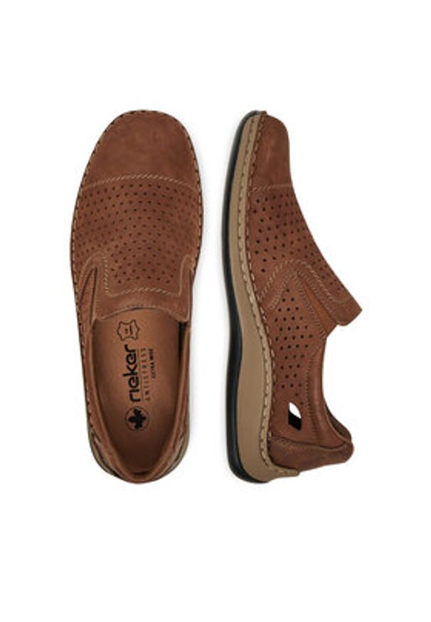 Rieker Półbuty 05286-24 Brązowy. Kolor: brązowy. Materiał: skóra, nubuk