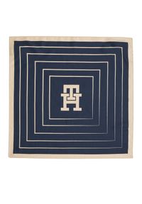 TOMMY HILFIGER - Tommy Hilfiger Chusta Monogram All Over Silk & Box AW0AW15807 Granatowy. Kolor: niebieski. Materiał: jedwab