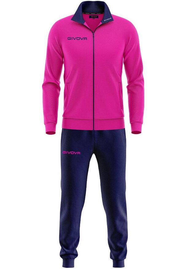 Givova Tuta Torino L: Oddychający Strój Sportowy dla Mężczyzn. Kolor: niebieski, wielokolorowy. Materiał: dresówka. Sport: fitness