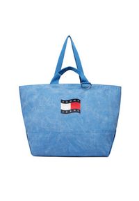 TOMMY HILFIGER - Tommy Hilfiger Torebka Wavy Flag Canvas Tote Bag AW0AW18466 Niebieski. Kolor: niebieski #4