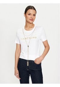 Marciano Guess T-Shirt Olivia 4YGI16 6138A Biały Regular Fit. Kolor: biały. Materiał: bawełna