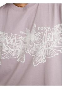Roxy T-Shirt Hangloose Placed ERJZT06019 Fioletowy Oversize. Kolor: fioletowy. Materiał: bawełna #4