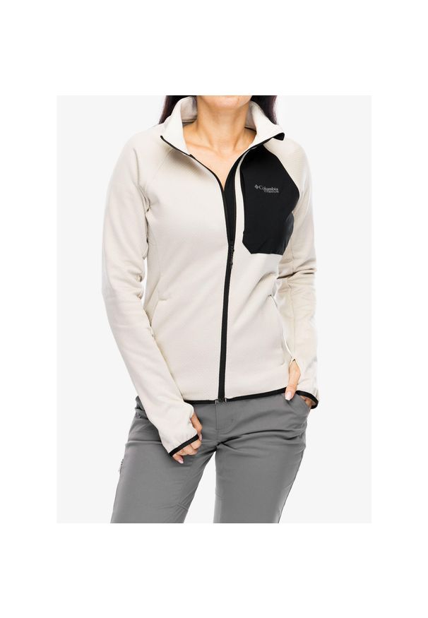 columbia - Bluza polarowa damska Columbia Triple Canyon Grid Fleece Full Zip. Kolor: beżowy. Materiał: polar