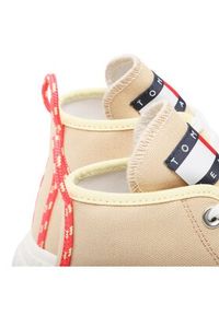 Tommy Jeans Sneakersy Vulc Plat. Canvas Mc EN0EN02091 Beżowy. Kolor: beżowy. Materiał: materiał