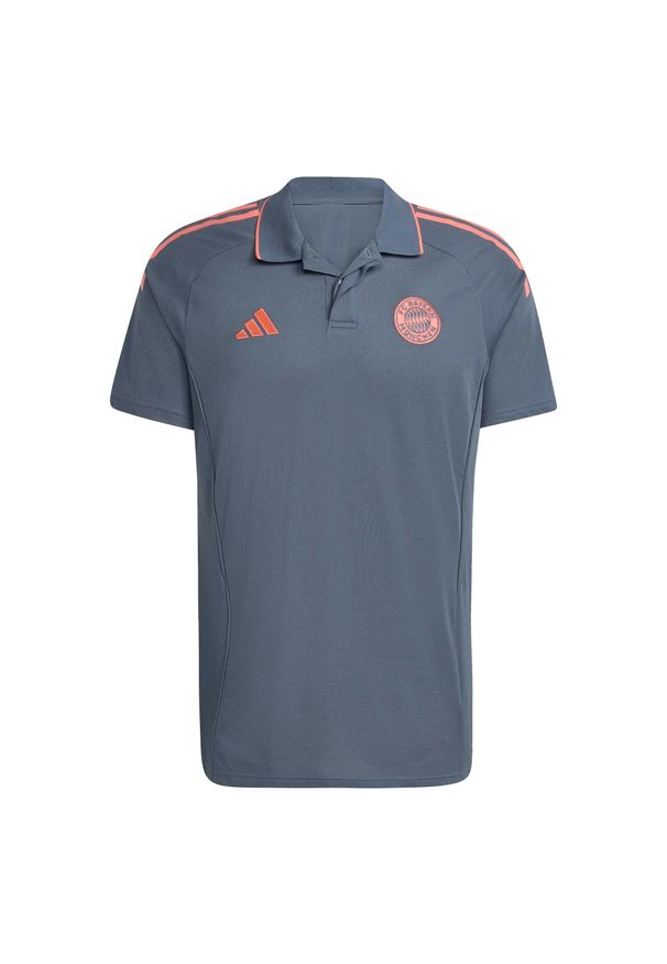 Adidas - Polo Bayernu Monachium 2025/26. Typ kołnierza: polo. Kolor: szary. Sport: piłka nożna