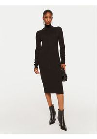Calvin Klein Sukienka dzianinowa K20K207485 Czarny Regular Fit. Kolor: czarny. Materiał: wełna #3