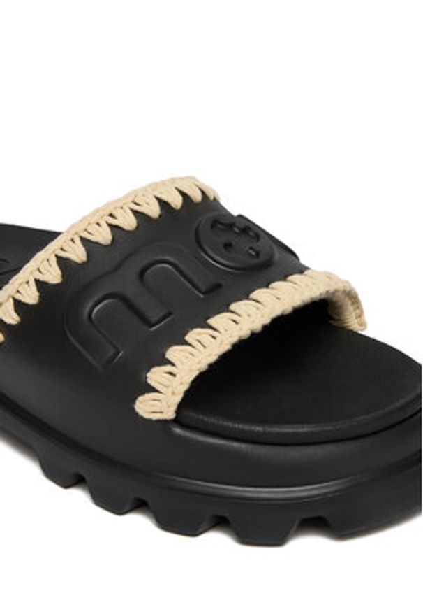 Mou Klapki MU.SW661000N Czarny. Kolor: czarny. Materiał: syntetyk